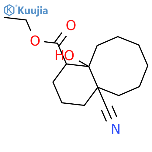 1-Benzocyclooctenecarboxylic acid, 4a-cyanododecahydro-10a-hydroxy-, ethyl ester structure