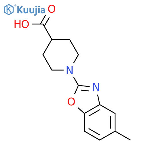 1-(5-Methylbenzo[d]oxazol-2-yl)piperidine-4-carboxylic acid structure