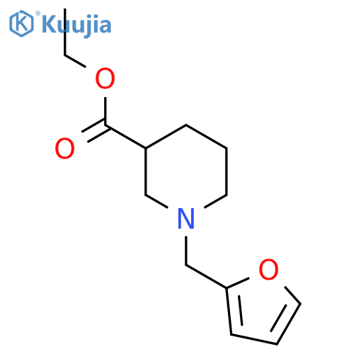 Ethyl 1-(2-furylmethyl)piperidine-3-carboxylate structure