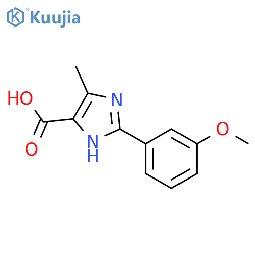 2-(3-methoxyphenyl)-5-methyl-1H-imidazole-4-carboxylic acid structure