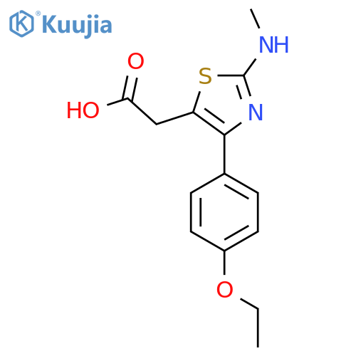 [4-(4-Ethoxy-phenyl)-2-methylamino-thiazol-5-yl]-acetic acid structure