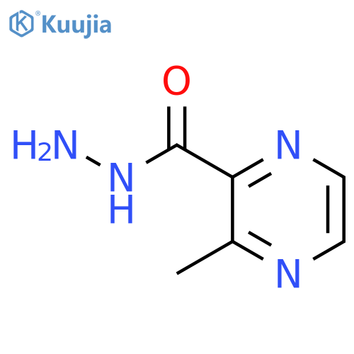 2-Pyrazinecarboxylicacid, 3-methyl-, hydrazide structure