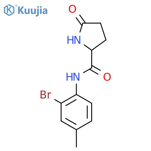 N-(2-Bromo-4-methylphenyl)-5-oxoprolinamide structure