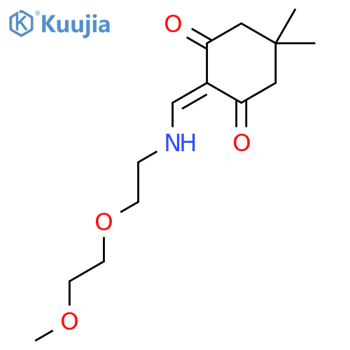 1,3-Cyclohexanedione, 2-[[[2-(2-methoxyethoxy)ethyl]amino]methylene]-5,5-dimethyl- structure