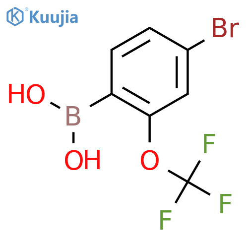 [4-bromo-2-(trifluoromethoxy)phenyl]boronic acid structure