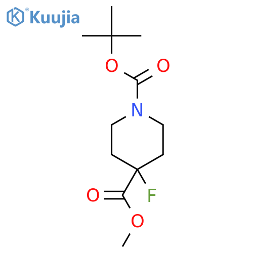 1-Tert-butyl 4-methyl 4-fluoropiperidine-1,4-dicarboxylate structure