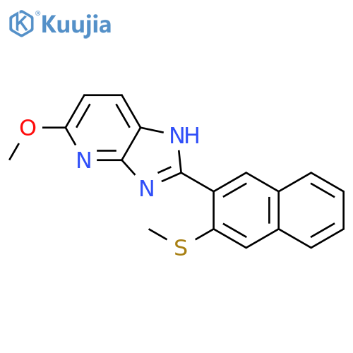 1H-Imidazo[4,5-b]pyridine, 5-methoxy-2-[3-(methylthio)-2-naphthalenyl]- structure