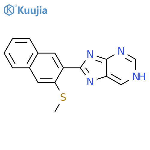 1H-PURINE, 8-[3-(METHYLTHIO)-2-NAPHTHALENYL]- structure