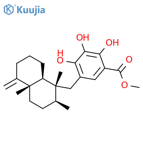 Methyl 5-[[(1R,2S,4aS,8aS)-1,2,4a-trimethyl-5-methylidene-3,4,6,7,8,8a-hexahydro-2H-naphthalen-1-yl]methyl]-2,3,4-trihydroxybenzoate structure
