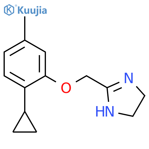 1H-Imidazole,2-[(2-cyclopropyl-5-methylphenoxy)methyl]-4,5-dihydro- structure
