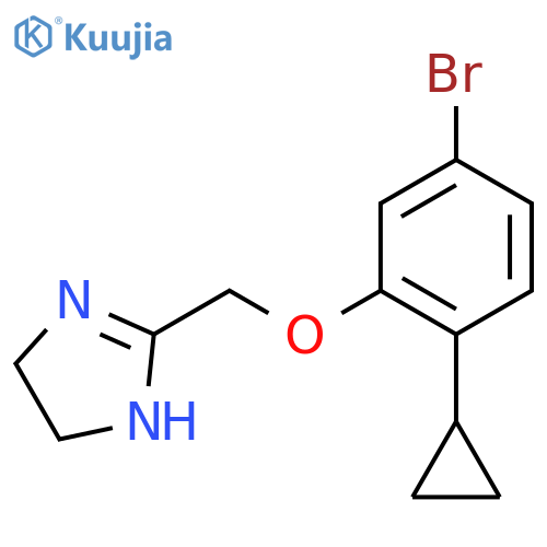 1H-Imidazole, 2-[(5-bromo-2-cyclopropylphenoxy)methyl]-4,5-dihydro- structure