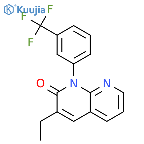 1,8-Naphthyridin-2(1H)-one, 3-ethyl-1-[3-(trifluoromethyl)phenyl]- structure