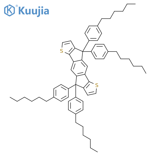 9,9,18,18-Tetrakis(4-hexylphenyl)-5,14-dithiapentacyclo[10.6.0.03,10.04,8.013,17]octadeca-1(12),2,4(8),6,10,13(17),15-heptaene structure