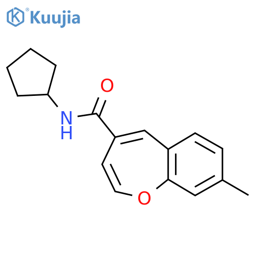 N-cyclopentyl-8-methyl-1-benzoxepine-4-carboxamide structure