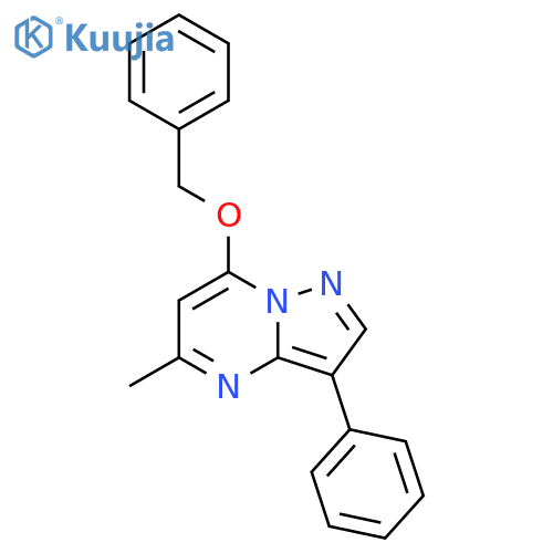 Pyrazolo[1,5-a]pyrimidine, 5-methyl-3-phenyl-7-(phenylmethoxy)- structure