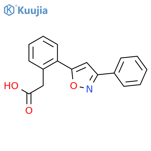 Benzeneacetic acid,2-(3-phenyl-5-isoxazolyl)- structure