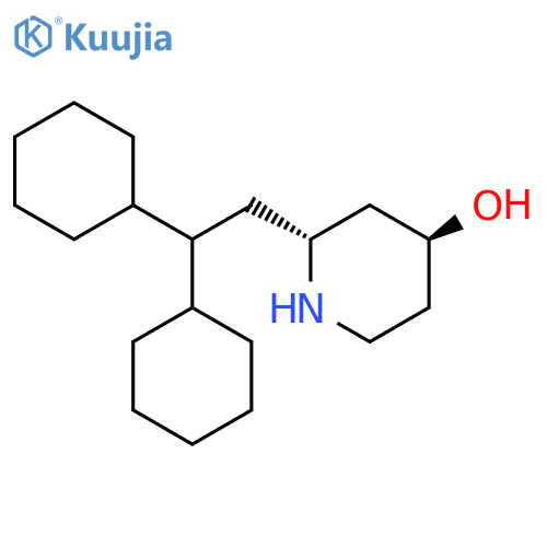 (2s,4r)-2-(2,2-dicyclohexylethyl)piperidin-4-ol structure