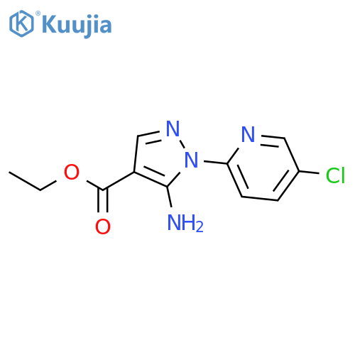 Ethyl 5-Amino-1-(5-chloro-2-pyridinyl)-1H-pyrazole-4-carboxylate structure