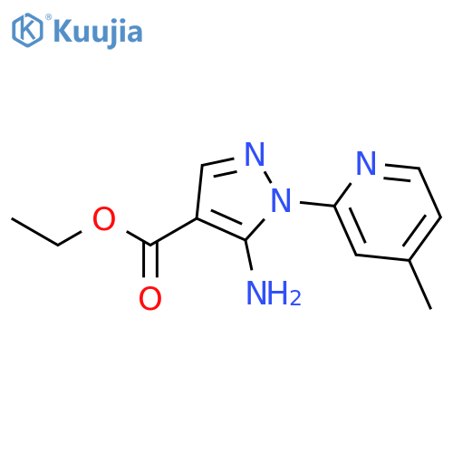 Ethyl 5-Amino-1-(4-methylpyridin-2-yl)-1H-pyrazole-4-carboxylate structure