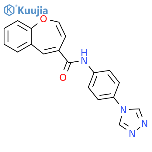 N-[4-(4H-1,2,4-triazol-4-yl)phenyl]-1-benzoxepine-4-carboxamide structure
