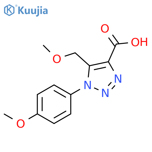 5-(methoxymethyl)-1-(4-methoxyphenyl)-1H-1,2,3-triazole-4-carboxylic acid structure
