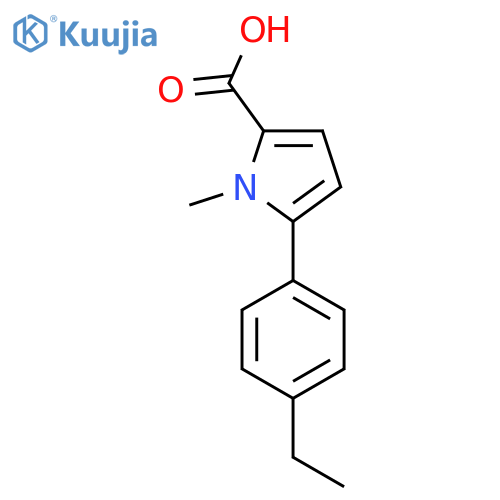 5-(4-ethylphenyl)-1-methyl-1H-pyrrole-2-carboxylic acid structure
