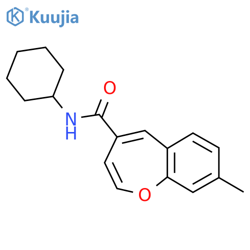 N-cyclohexyl-8-methyl-1-benzoxepine-4-carboxamide structure