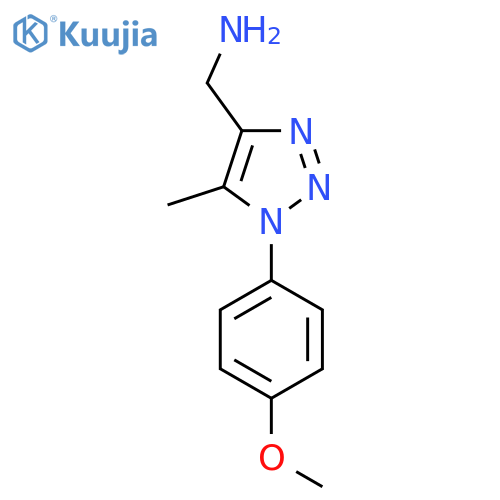(1-(4-methoxyphenyl)-5-methyl-1H-1,2,3-triazol-4-yl)methanamine structure