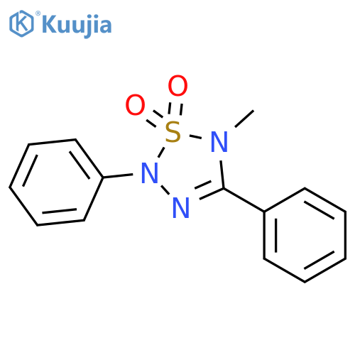 1,2,3,5-Thiatriazole, 2,5-dihydro-5-methyl-2,4-diphenyl-, 1,1-dioxide structure