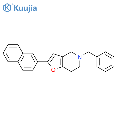 Furo[3,2-c]pyridine, 4,5,6,7-tetrahydro-2-(2-naphthalenyl)-5-(phenylmethyl)- structure