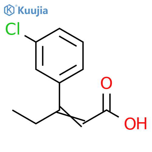 3-(3-chlorophenyl)pent-2-enoic acid structure