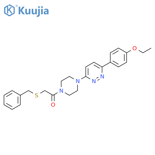 2-(benzylsulfanyl)-1-{4-[6-(4-ethoxyphenyl)pyridazin-3-yl]piperazin-1-yl}ethan-1-one structure