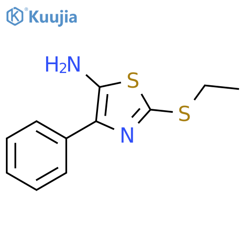 2-(ethylsulfanyl)-4-phenyl-1,3-thiazol-5-amine structure