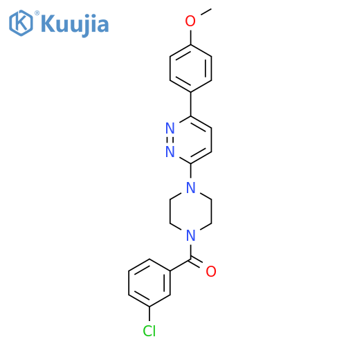 3-[4-(3-chlorobenzoyl)piperazin-1-yl]-6-(4-methoxyphenyl)pyridazine structure