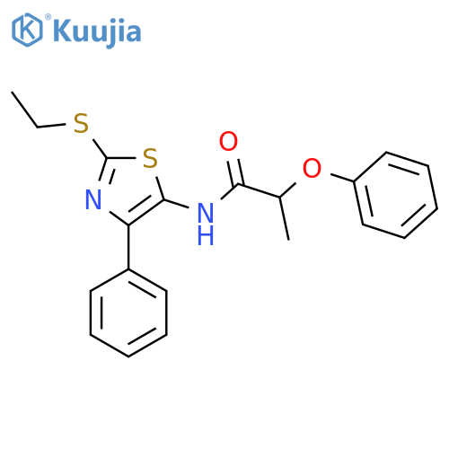 N-[2-(ethylsulfanyl)-4-phenyl-1,3-thiazol-5-yl]-2-phenoxypropanamide structure
