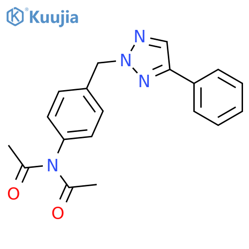 Acetamide, N-acetyl-N-[4-[(4-phenyl-2H-1,2,3-triazol-2-yl)methyl]phenyl]- structure