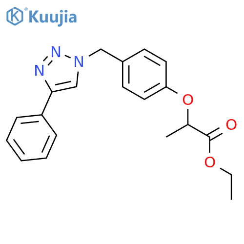 Propanoic acid, 2-[4-[(4-phenyl-1H-1,2,3-triazol-1-yl)methyl]phenoxy]-, ethyl ester structure