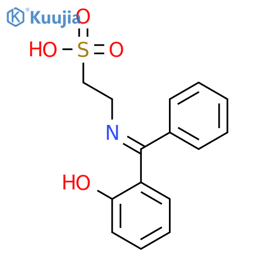 Ethanesulfonic acid, 2-[[(2-hydroxyphenyl)phenylmethylene]amino]- structure