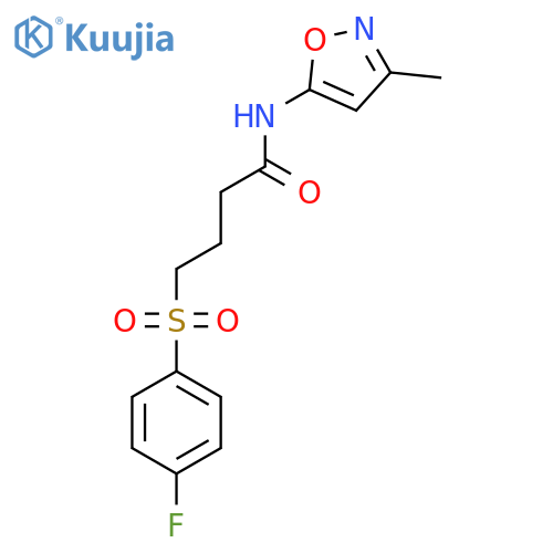 4-(4-fluorobenzenesulfonyl)-N-(3-methyl-1,2-oxazol-5-yl)butanamide structure