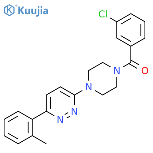 3-[4-(3-chlorobenzoyl)piperazin-1-yl]-6-(2-methylphenyl)pyridazine structure
