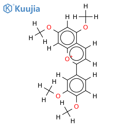 Tetra-Me ether-3',4',5,7-Tetrahydroxyflavylium(1+) structure