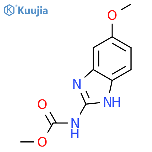 Carbamic acid,N-(6-methoxy-1H-benzimidazol-2-yl)-, methyl ester structure