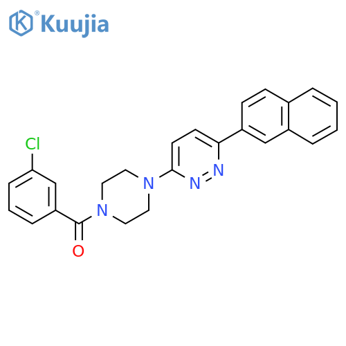 3-[4-(3-chlorobenzoyl)piperazin-1-yl]-6-(naphthalen-2-yl)pyridazine structure