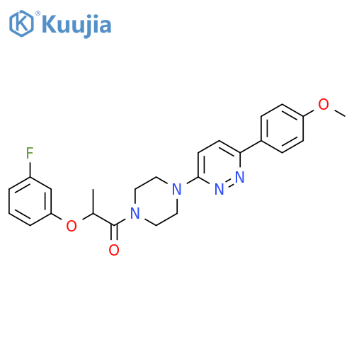2-(3-fluorophenoxy)-1-{4-[6-(4-methoxyphenyl)pyridazin-3-yl]piperazin-1-yl}propan-1-one structure