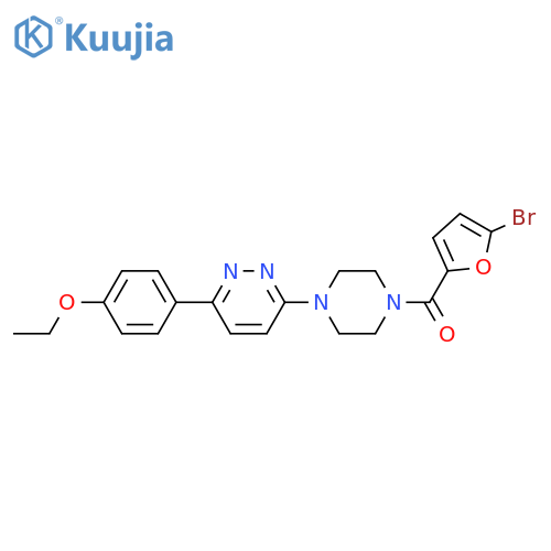 3-[4-(5-bromofuran-2-carbonyl)piperazin-1-yl]-6-(4-ethoxyphenyl)pyridazine structure