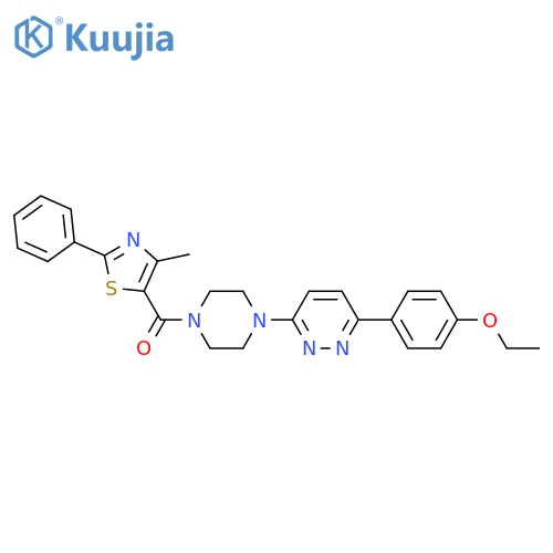 3-(4-ethoxyphenyl)-6-[4-(4-methyl-2-phenyl-1,3-thiazole-5-carbonyl)piperazin-1-yl]pyridazine structure