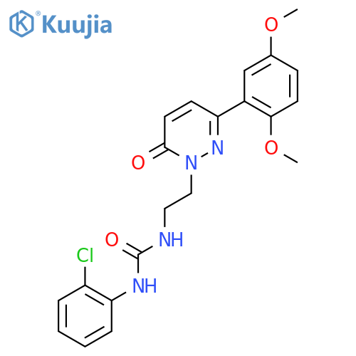 1-(2-chlorophenyl)-3-{2-[3-(2,5-dimethoxyphenyl)-6-oxo-1,6-dihydropyridazin-1-yl]ethyl}urea structure