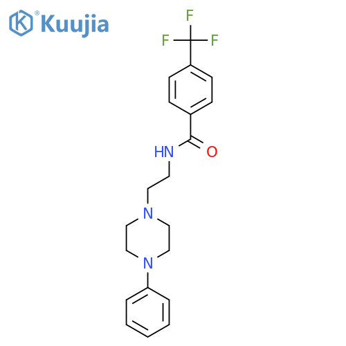 N-[2-(4-phenylpiperazin-1-yl)ethyl]-4-(trifluoromethyl)benzamide structure