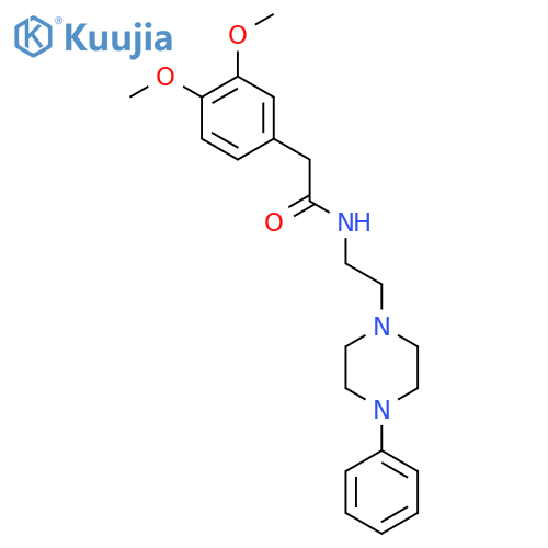 2-(3,4-dimethoxyphenyl)-N-[2-(4-phenylpiperazin-1-yl)ethyl]acetamide structure