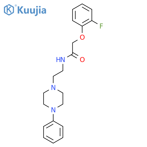 2-(2-fluorophenoxy)-N-[2-(4-phenylpiperazin-1-yl)ethyl]acetamide structure
